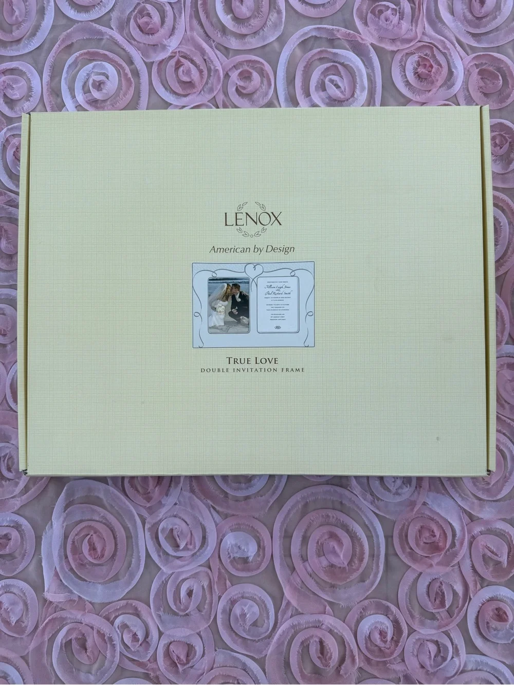 Lenox True Love, 2-5x7 Porcelain Photo Frame with Heart Motif